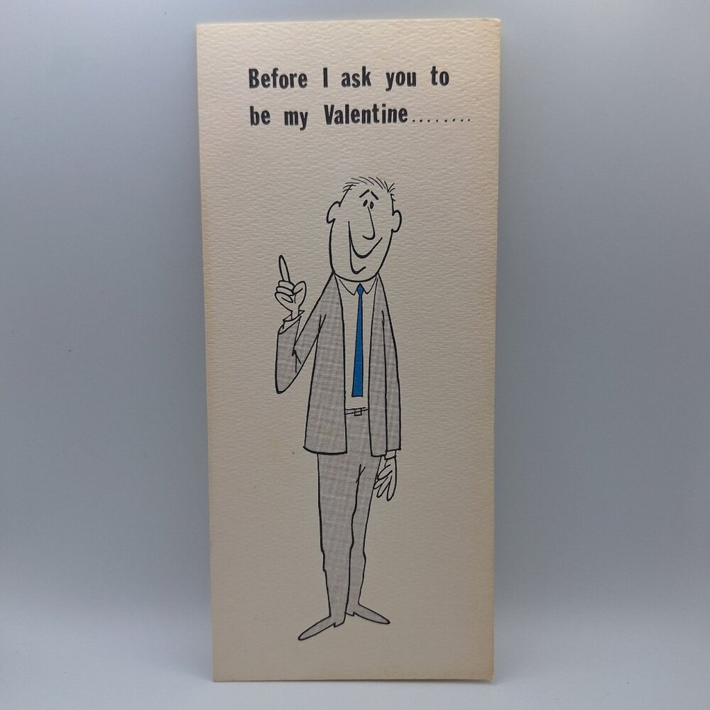 Hallmark Vintage Valentine Greeting Card Contemporary Design Humor Collectible